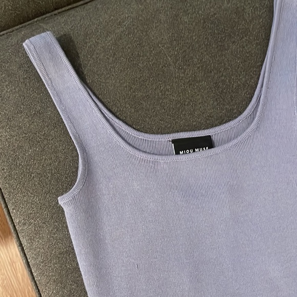 Boutique Blue Knit Slit Dress - Picture 5 of 9